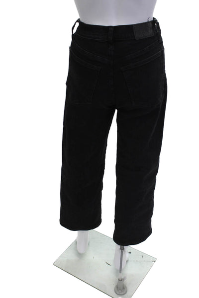 Madewell Womens Cropped Jeans Black Low Rise Size 25