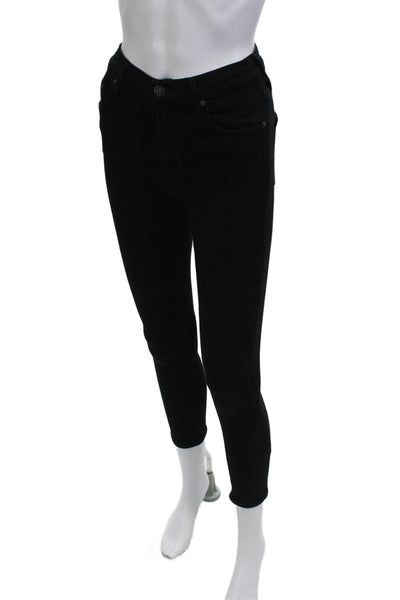 Citizens of Humanity Womens Ankle Skinny Jeans Black Mid Rise Size 25