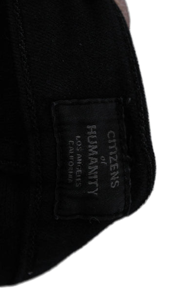 Citizens of Humanity Womens Ankle Skinny Jeans Black Mid Rise Size 25