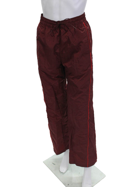Nike Mens Windbreaker Pants Red Drawstring Nylon 90s Solid Size XS