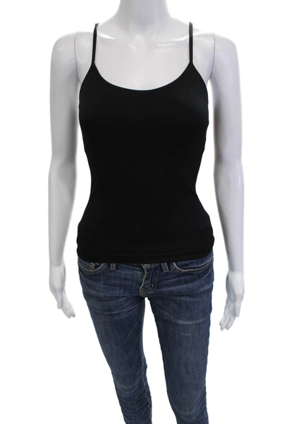 Splits59 Womens Black Sleeveless Camisole Nylon Round Neck Solid Size XS