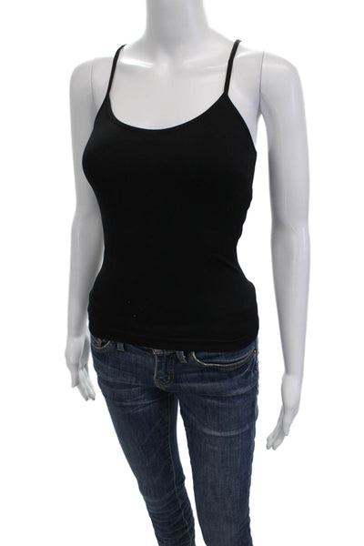 Splits59 Womens Black Sleeveless Camisole Nylon Round Neck Solid Size XS