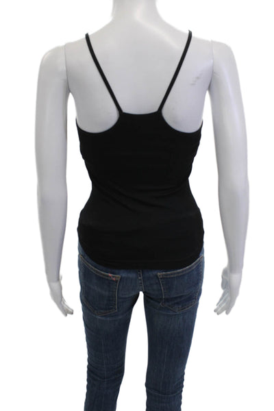 Splits59 Womens Black Sleeveless Camisole Nylon Round Neck Solid Size XS
