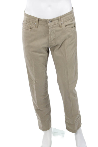 AG Adriano Goldschmied Mens Beige Chinos Size 31