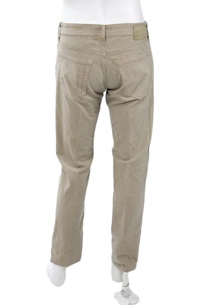 AG Adriano Goldschmied Mens Beige Chinos Size 31
