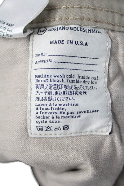 AG Adriano Goldschmied Mens Beige Chinos Size 31