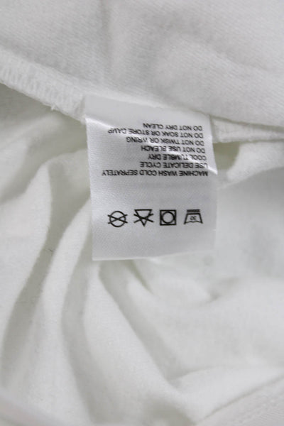 Fera Skiwear Women Striped Collared Zip Sweatshirt White Long Sleeve Size S