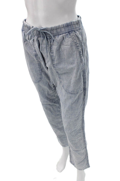 Splendid Women Jogger Pants Light Blue Cotton Drawstring Bohemian Size XS