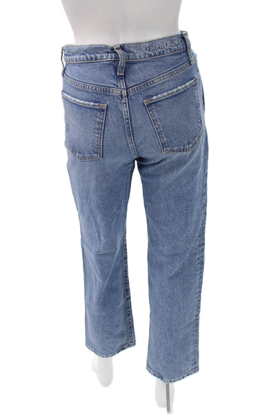 Favorite Daughter Women Cropped Straight Jeans Blue Size 25