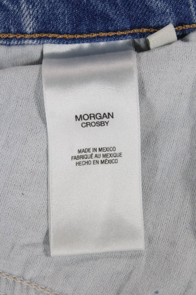 Favorite Daughter Women Cropped Straight Jeans Blue Size 25