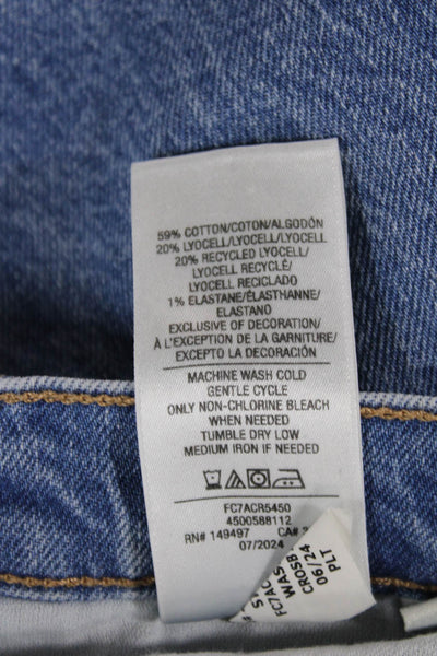 Favorite Daughter Women Cropped Straight Jeans Blue Size 25