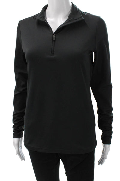 Kjus Womens Black Mock Neck Zip Jacket 92% Polyester 8% Elasthan Size M