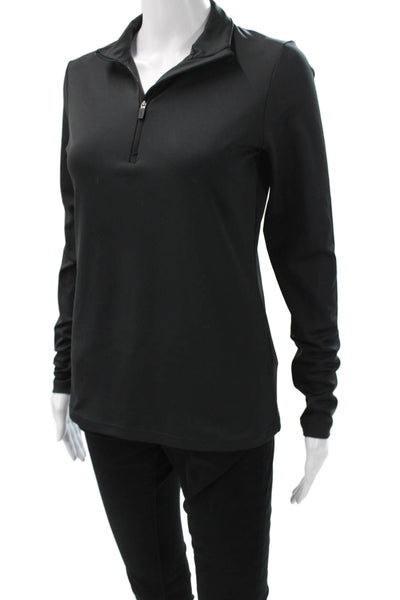 Kjus Womens Black Mock Neck Zip Jacket 92% Polyester 8% Elasthan Size M
