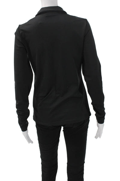 Kjus Womens Black Mock Neck Zip Jacket 92% Polyester 8% Elasthan Size M
