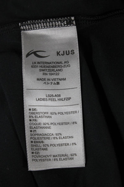 Kjus Womens Black Mock Neck Zip Jacket 92% Polyester 8% Elasthan Size M