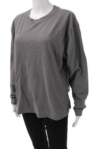 We The Free Womens Pullover Sweatshirt Dark Gray Crew Neck Long Sleeve Size XS