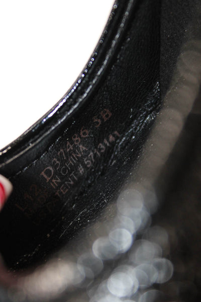 Cole Haan Womens Patent Leather Open Toe Wedge Heels Black Size 5B