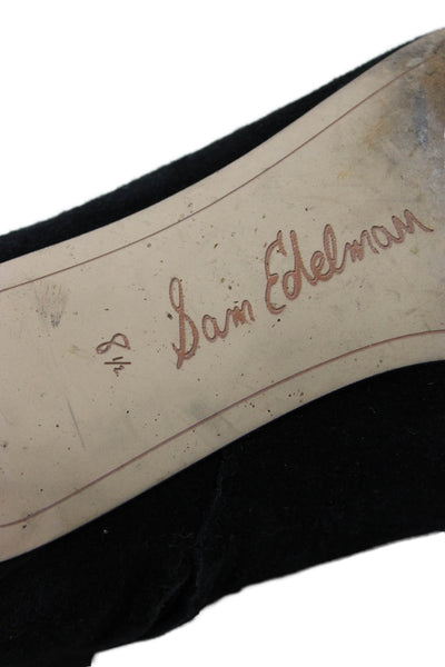 Sam Edelman Women's Pointed Toe Suede Ankle Boots Black Size 8.5