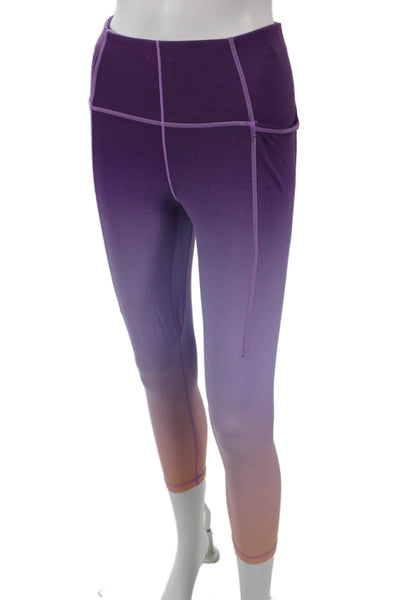 Sweaty Betty Women Cropped Purple Leggings Size 8