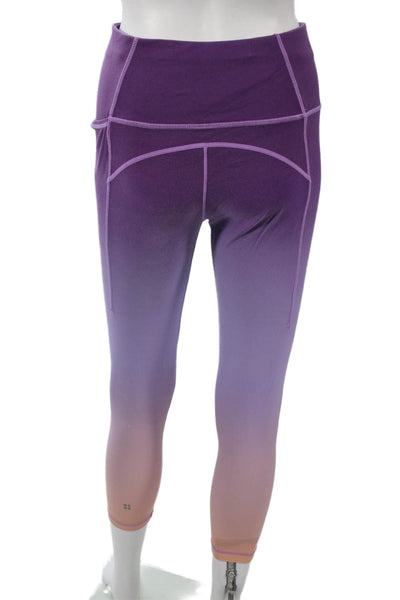 Sweaty Betty Women Cropped Purple Leggings Size 8