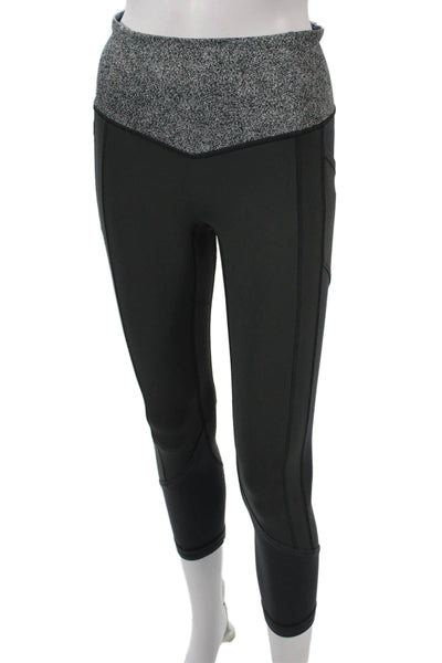 Lululemon Women Capri Cropped Leggings Black Nylon Size 6