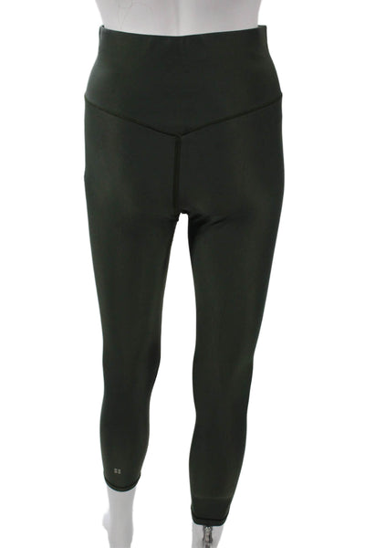 Sweaty Betty Women Nylon Ankle Leggings Army Green Size M