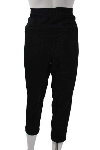 Vince Women Ankle Cropped Black Polyester Pants Size S