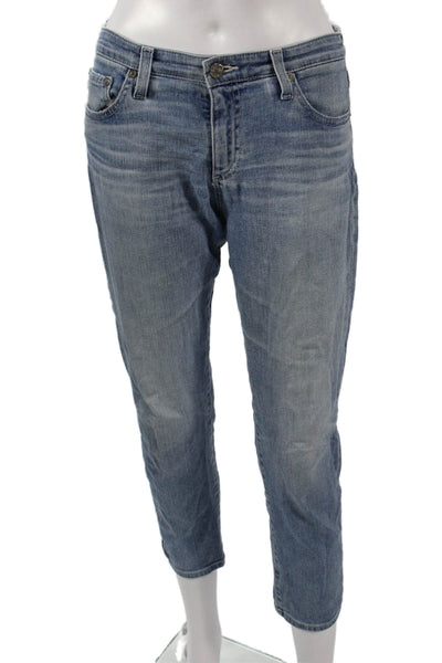 AG-ED Denim Women Ankle Cropped Light Blue Jeans Size 28