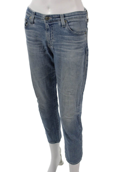 AG-ED Denim Women Ankle Cropped Light Blue Jeans Size 28