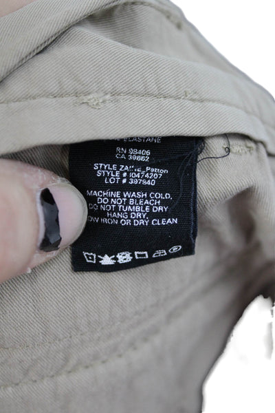 Theory Men Cropped Chinos Beige Button Size 30