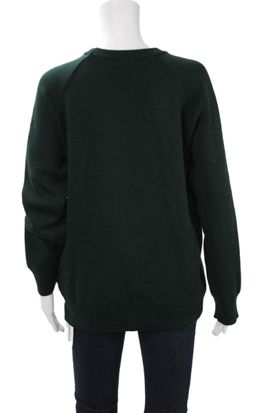 Marcell Von Berlin Women Pullover Sweatshirts Green Animal Print Wool Size 36