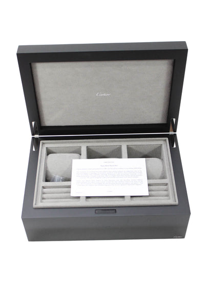 Cartier Unisex Adults Plane Motif Watch Box Black Blue Combo Size 4"X7.5"X11"