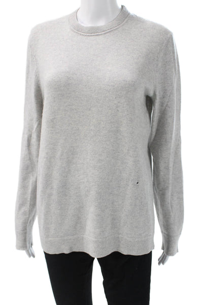 Theory Womens Pullover Sweater Gray Wool Crew Neck Long Sleeve Size S