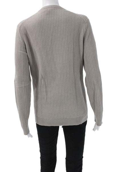 Theory Women Pullover Gray Cotton Crew Neck Long Sleeve Size S