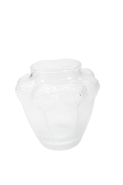 Lalique France Vintage Crystal Bali Vase 6.75" Tall