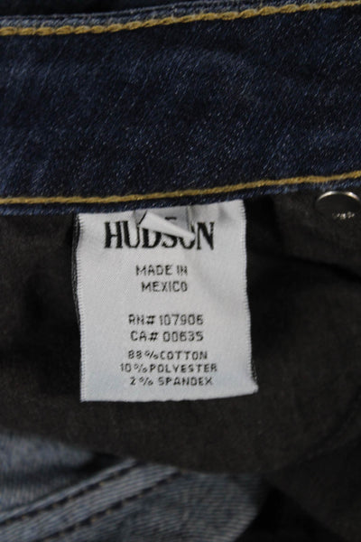 Hudson Women Dark Blue Skinny Jeans Mid Rise Inseam 32 Size 25