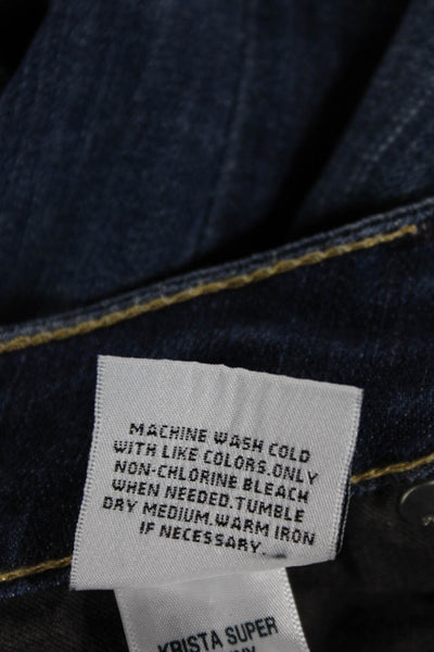 Hudson Women Dark Blue Skinny Jeans Mid Rise Inseam 32 Size 25