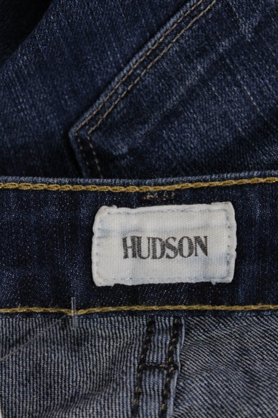 Hudson Women Dark Blue Skinny Jeans Mid Rise Inseam 32 Size 25