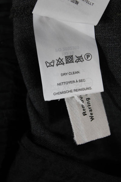 J Crew Womens Ankle Dress Pants Dark Gray Wool Blend Button Size 00