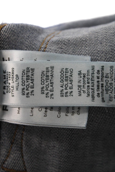 Frame Denim Women Ankle Skinny Jeans Dark Blue High Rise Button Size 26