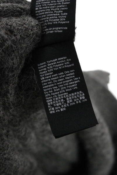 & Other Stories Womens Cardigan Dark Gray Crew Neck Size S