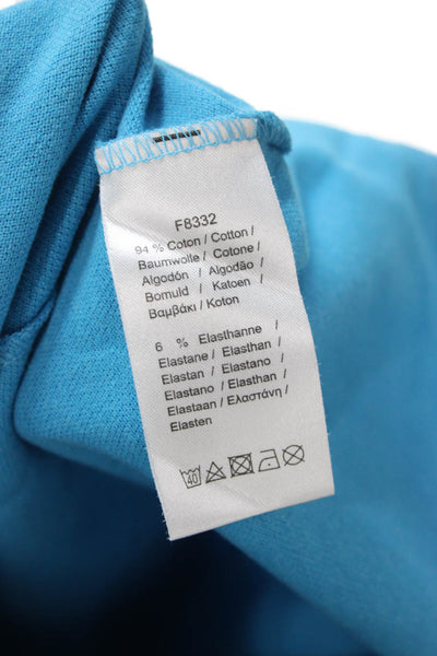 Lacoste Womens Basic Polo Blue Collared Sleeveless Cotton Elastane Size 36