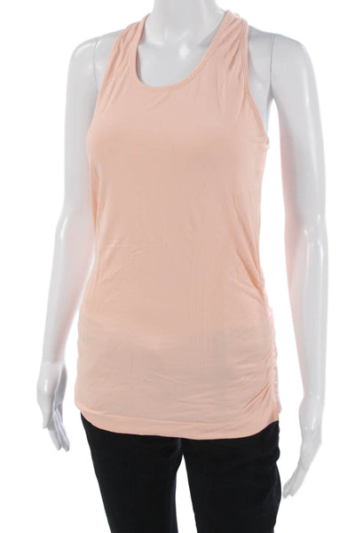 Athleta Women Pink Basic Sleeveless Tank Round Neck Nylon Spandex Size S