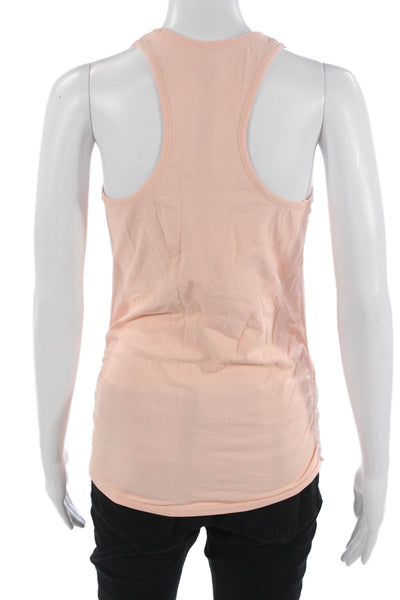 Athleta Women Pink Basic Sleeveless Tank Round Neck Nylon Spandex Size S