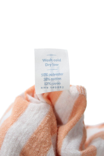 Marine Layer Womens Cropped Striped Tee Orange Size M