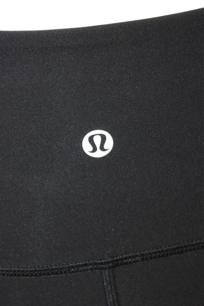 Lululemon Womens Ankle Leggings Black Nylon Blend Solid Size 4