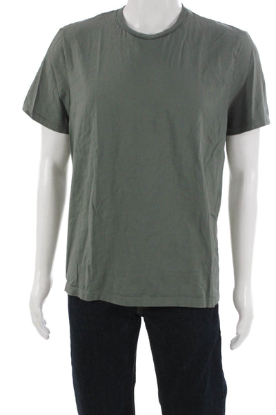 AG Adriano Goldschmied Mens Army Green Crew Neck T-Shirt Size L