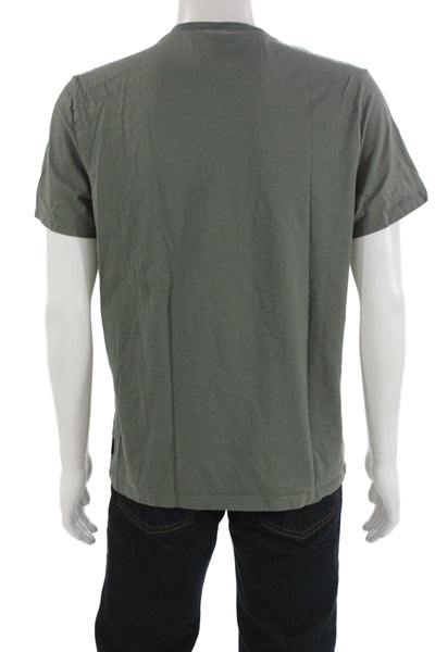 AG Adriano Goldschmied Mens Army Green Crew Neck T-Shirt Size L