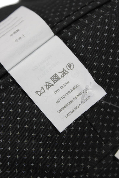 J Crew Mens Dark Gray Geometric Cotton Blazer Button Collared Size 40