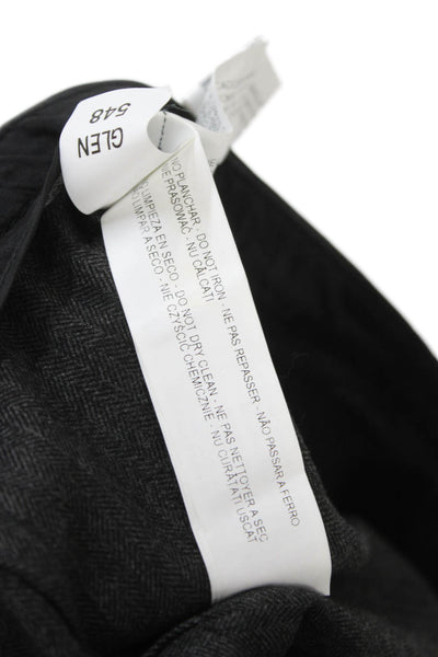 Zara Women Mini Wrap Herringbone Skort Dark Gray Polyester Size XS